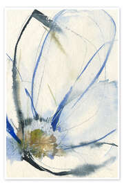 Wandbild Cobalt and Paynes Petals II - Jennifer Goldberger