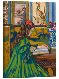 Leinwandbild Madeleine, Porträt eines Mädchens beim Lesen - Jean Baptiste Armand Guillaumin