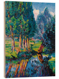 Holzbild Landschaft bei Breuillet - Jean Baptiste Armand Guillaumin
