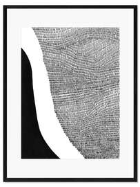 Gerahmter Kunstdruck Black and White Abstract I