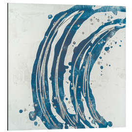 Alubild Embellished Blue Circle I - June Erica Vess