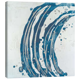 Leinwandbild Embellished Blue Circle I - June Erica Vess