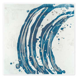 Wandbild Embellished Blue Circle I - June Erica Vess