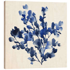 Holzbild Cobalt Blossom I - Annie Warren