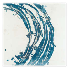 Wandbild Embellished Blue Circle II - June Erica Vess