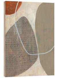 Holzbild Marked Stones I - Jennifer Goldberger