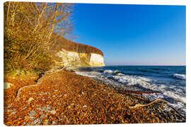 Leinwandbild Kreidefelsen im Herbst auf der Insel Rügen - Rico Ködder