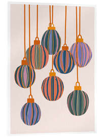 Acrylglasbild Weihnachtskugeln