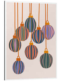 Magnettafel Weihnachtskugeln