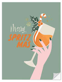Sticker mural Merry spritzmas - Emanuela Carratoni