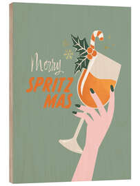 Holzbild Merry spritzmas - Emanuela Carratoni