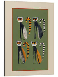 Magnettafel Streifenlemuren