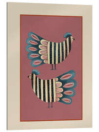 Gallery Print Gestreiftes Vogelpaar