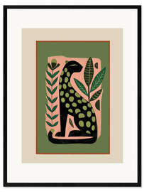 Gerahmter Kunstdruck Gefleckte Katze