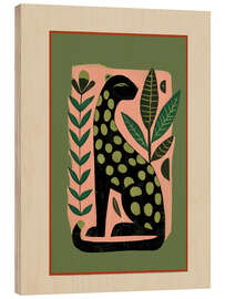 Holzbild Gefleckte Katze