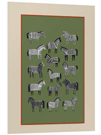 Hartschaumbild Gestreifte Pferde