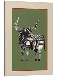 Alubild Gestreifter Bulle