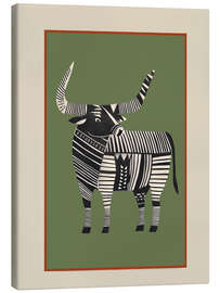 Leinwandbild Gestreifter Bulle