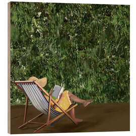 Holzbild Buch und Sonnenschein - Osheens Gallery