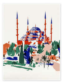 Wandbild Istanbul, Blaue Moschee - Peter Roder