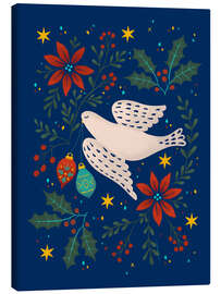 Leinwandbild Friedenstaube mit Stechpalme - Patruschka