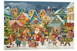 Hartschaumbild Nikolaus und Weihnachtsmarkt - Marion Krätschmer