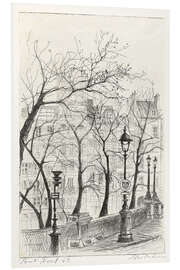 Hartschaumbild Pont Neuf, 1963, malerische Brücke in Paris über die Seine