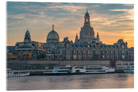 Acrylglasbild Dresden Altstadt zum Sonnenuntergang - Stefan Becker
