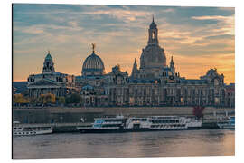 Aluminium print Dresden Old Town at sunset - Stefan Becker