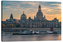 Leinwandbild Dresden Altstadt zum Sonnenuntergang - Stefan Becker