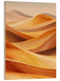 Holzbild Wüstenwellen