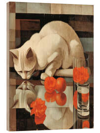 Holzbild Die blasse Spiegelung