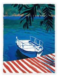 Wandbild Warten im stillen Blau - DejaReve