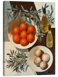 Leinwandbild Stillleben mit Mandarinen