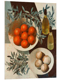 Hartschaumbild Stillleben mit Mandarinen