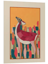 Hartschaumbild Purpurroter Hirsch