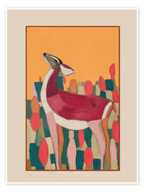 Poster Purpurroter Hirsch