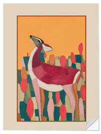 Wandsticker Purpurroter Hirsch