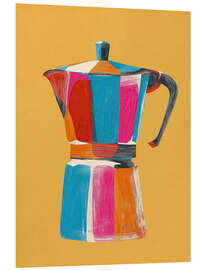 Hartschaumbild Farbblock Moka