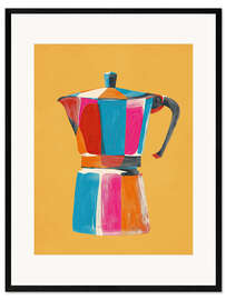 Gerahmter Kunstdruck Farbblock Moka - Branka Kodžoman