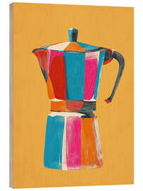 Holzbild Farbblock Moka