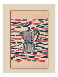 Poster Bunte Moka-Kanne - Branka Kodžoman