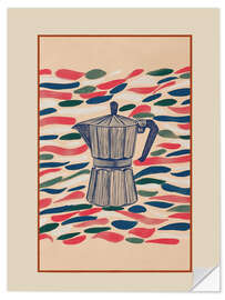 Sticker mural Colourful Moka Pot - Branka Kodžoman