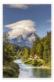 Wandbild Der Watzmann an einem Sommertag - Fotomagie