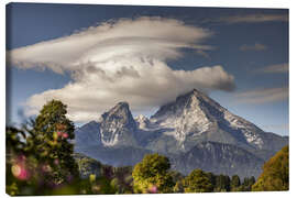 Leinwandbild Watzmann mit Hut im Spätsommer - Fotomagie