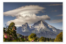 Wandbild Watzmann mit Hut im Spätsommer - Fotomagie