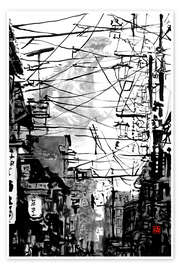 Wandbild Attack on Tokyo - Péchane