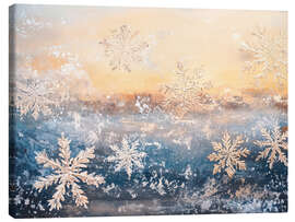 Leinwandbild Verschneites Fenster