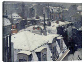 Leinwandbild Dächer im Schnee