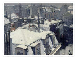 Poster Dächer im Schnee